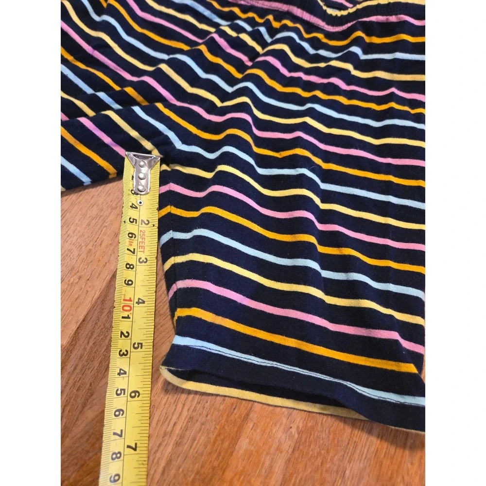 Crown & Ivy Girls Medium Pink‎ Llama Books Puff Short Sleeve Striped Short Set